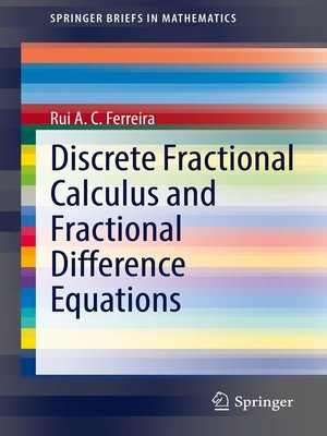 cover image of Discrete Fractional Calculus and Fractional Difference Equations